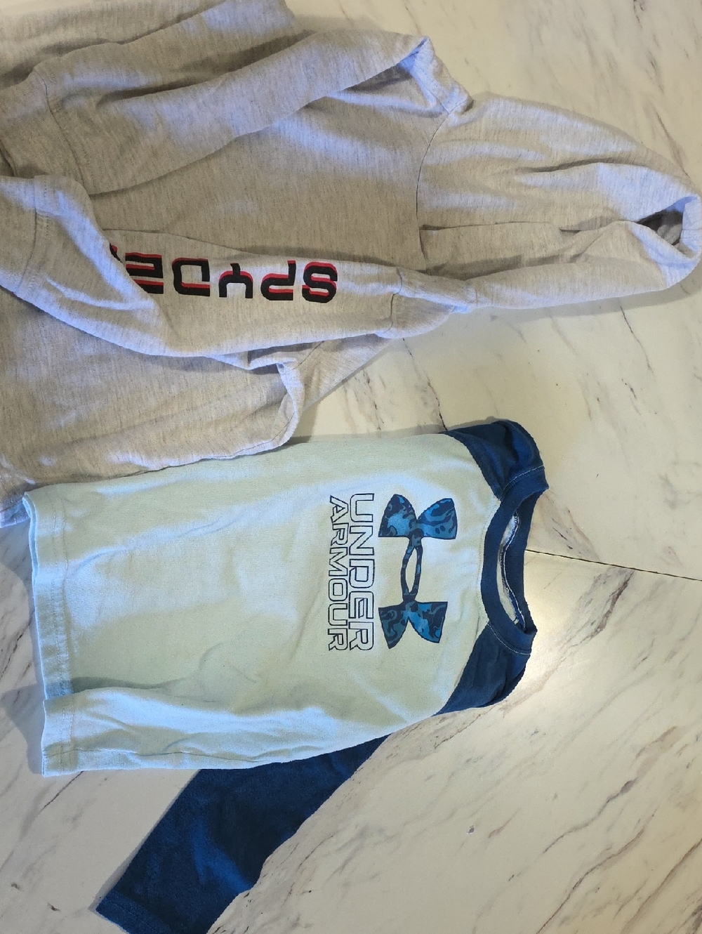 Under Armour Light Blue and Navy Raglan Hooded Sweatshirt & Top Set